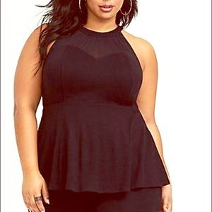 Torrid peplum “pointe” top